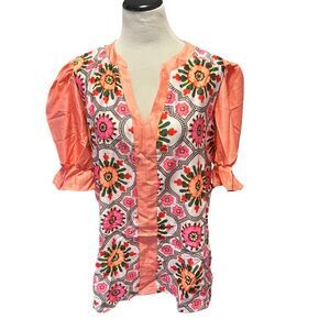 New! V-Neck Floral Tunic Sz 3XL